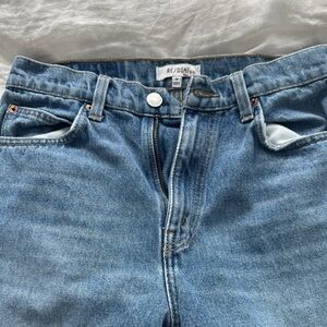 Re/Done Blue Straight Leg Jeans Classic Denim